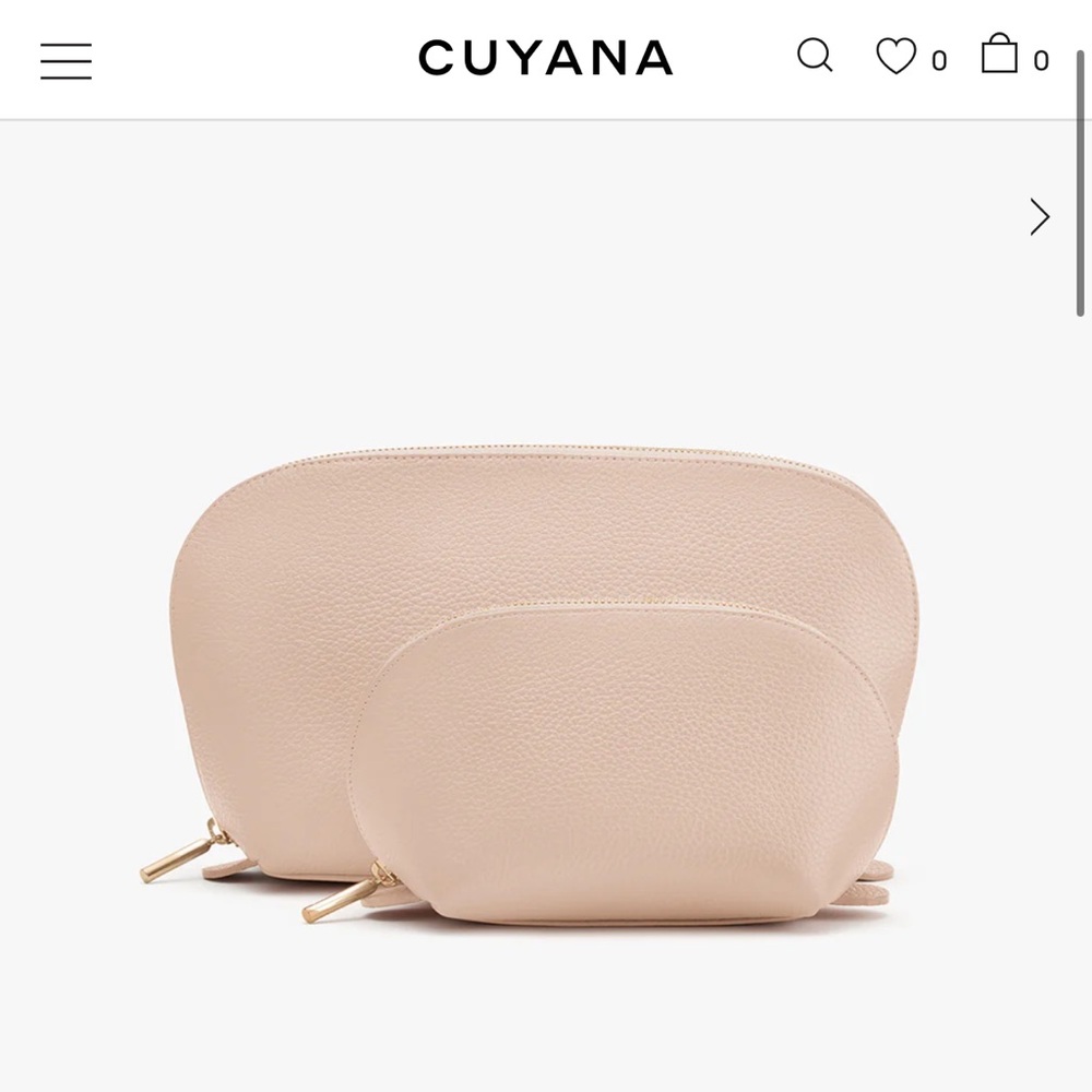 Cuyana Travel Case Set in Blush